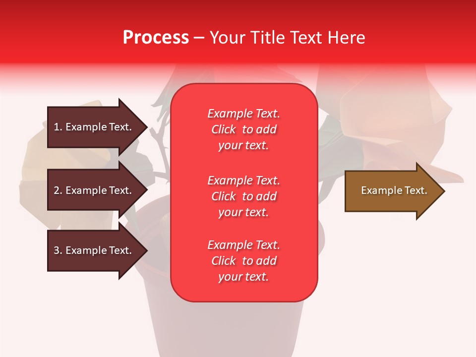 Composition Of Origami Flower Figures (Isolated On White) PowerPoint Template