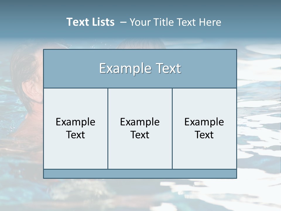 Grandfather And Grandson Playing Together In The Pool. Outdoor, Summer. PowerPoint Template