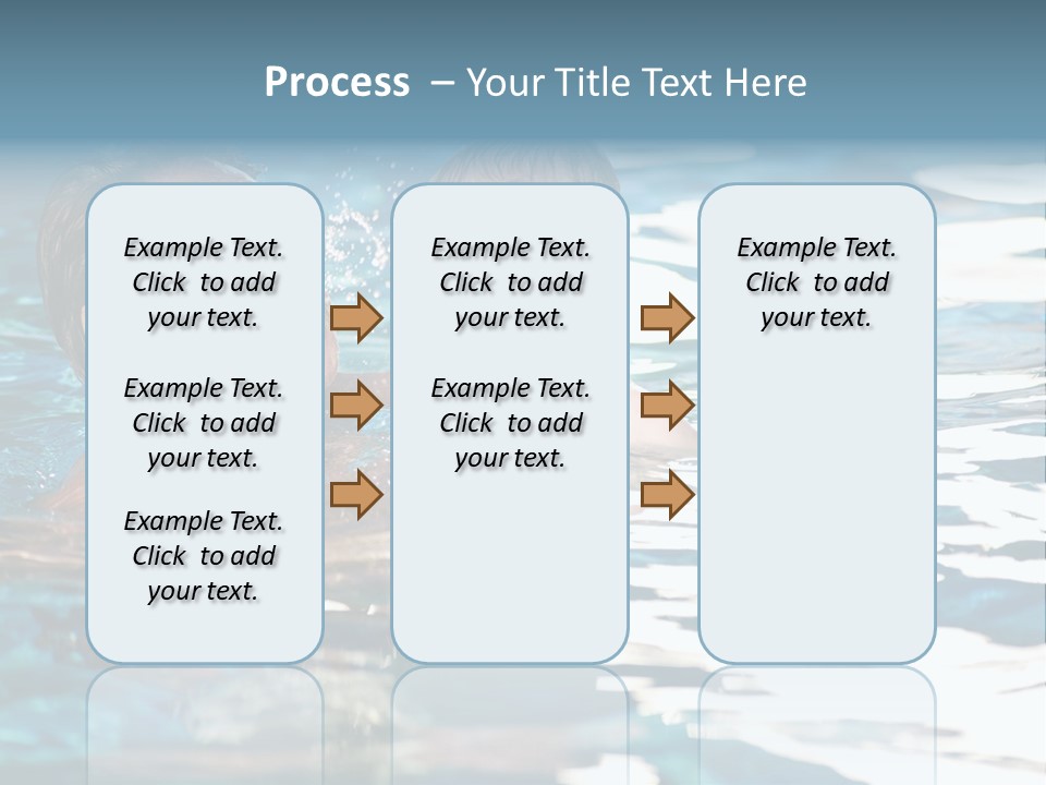 Grandfather And Grandson Playing Together In The Pool. Outdoor, Summer. PowerPoint Template