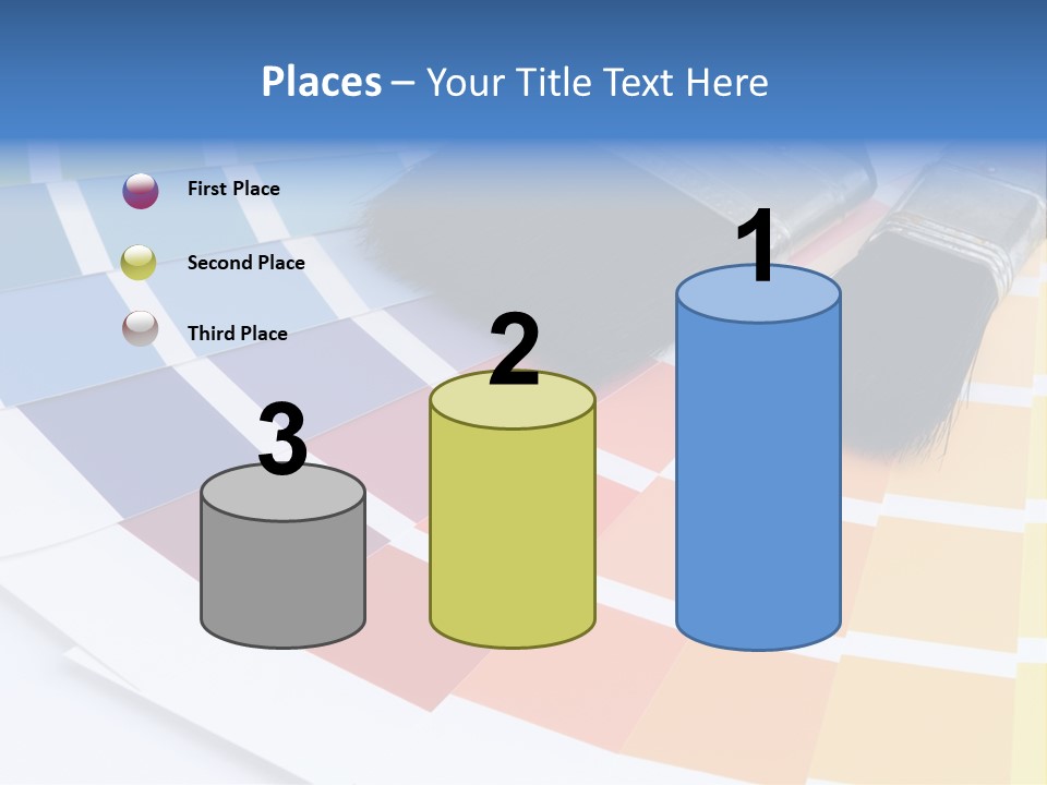 A Paint Brush With A Color Swater On Top Of It PowerPoint Template