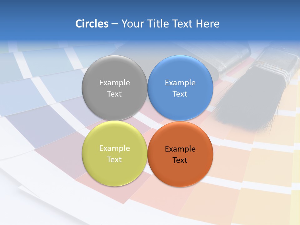 A Paint Brush With A Color Swater On Top Of It PowerPoint Template