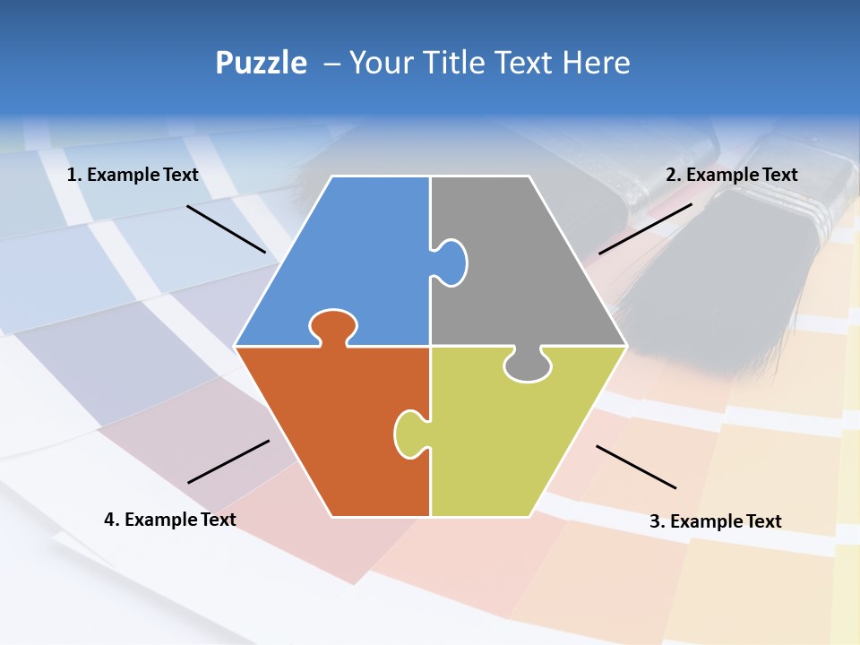 A Paint Brush With A Color Swater On Top Of It PowerPoint Template