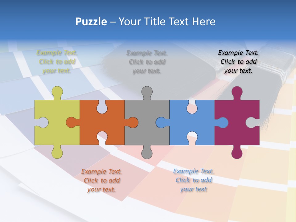 A Paint Brush With A Color Swater On Top Of It PowerPoint Template