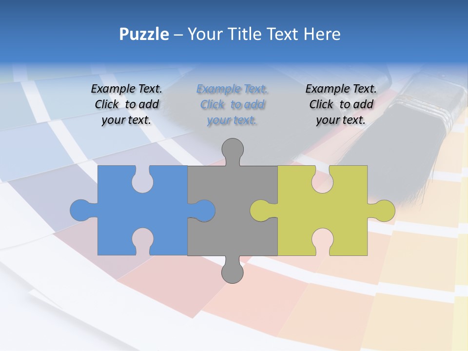 A Paint Brush With A Color Swater On Top Of It PowerPoint Template