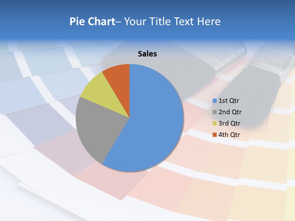 A Paint Brush With A Color Swater On Top Of It PowerPoint Template