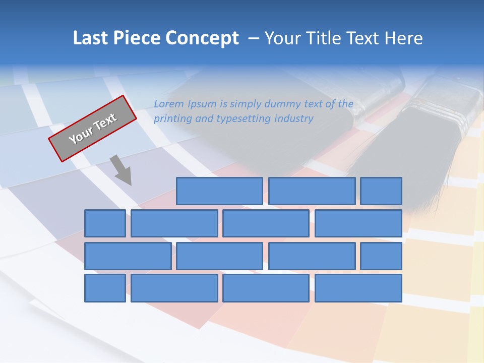 A Paint Brush With A Color Swater On Top Of It PowerPoint Template