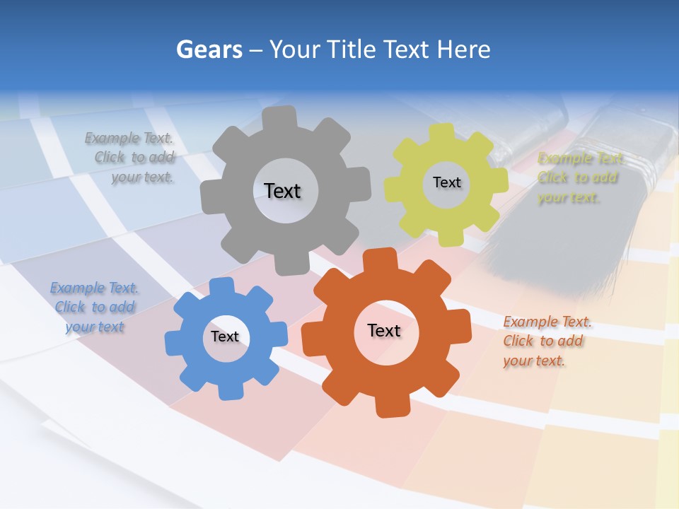 A Paint Brush With A Color Swater On Top Of It PowerPoint Template