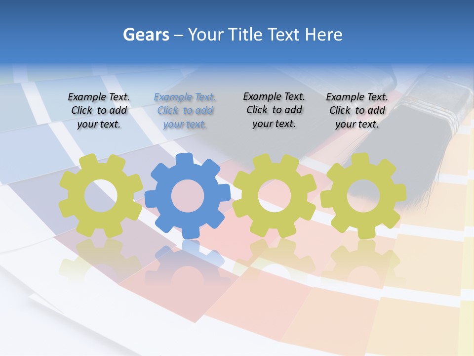 A Paint Brush With A Color Swater On Top Of It PowerPoint Template