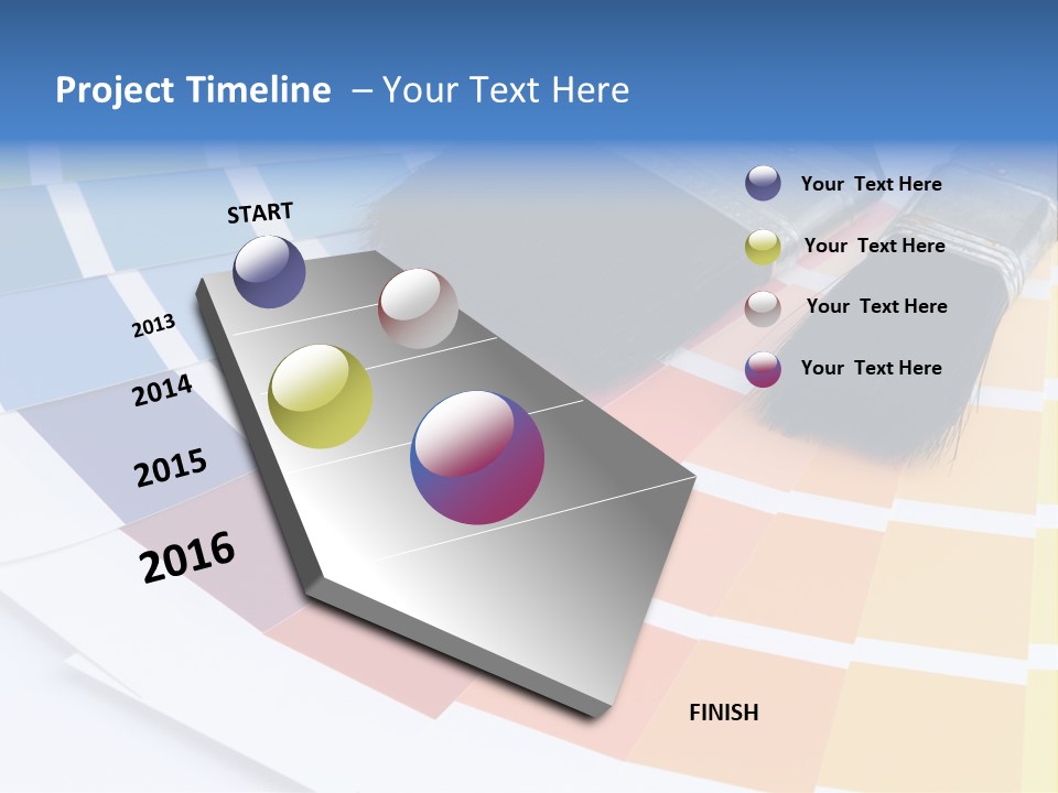A Paint Brush With A Color Swater On Top Of It PowerPoint Template