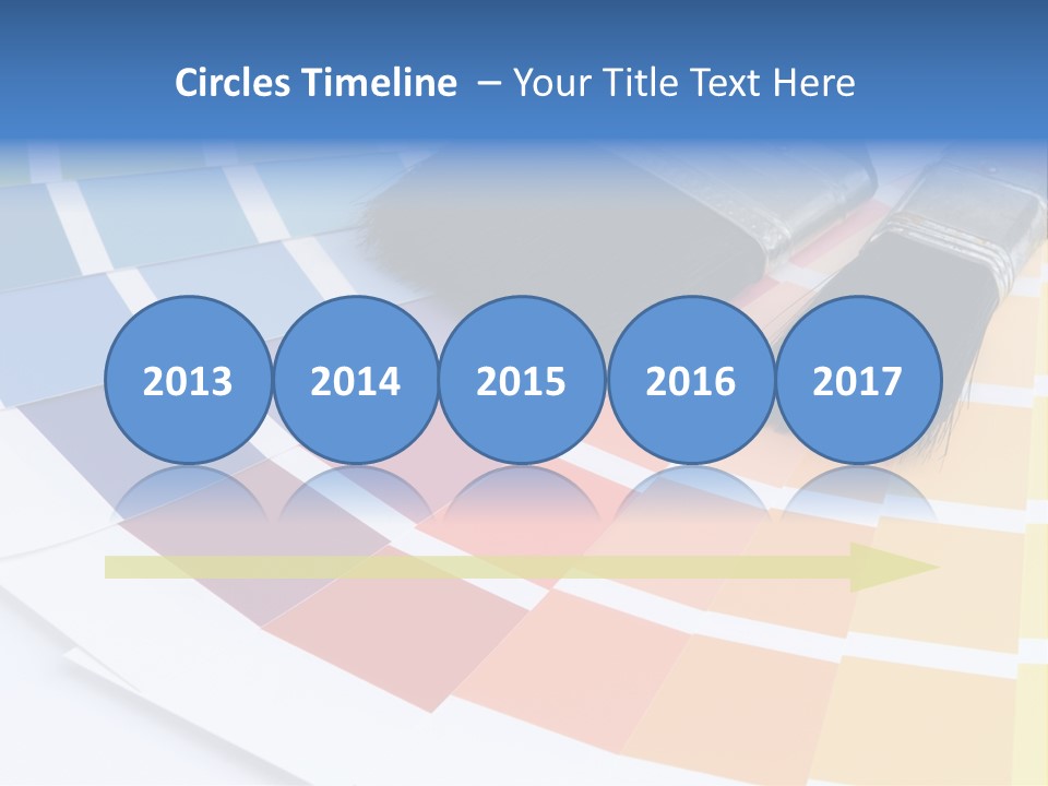 A Paint Brush With A Color Swater On Top Of It PowerPoint Template