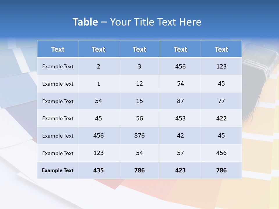 A Paint Brush With A Color Swater On Top Of It PowerPoint Template