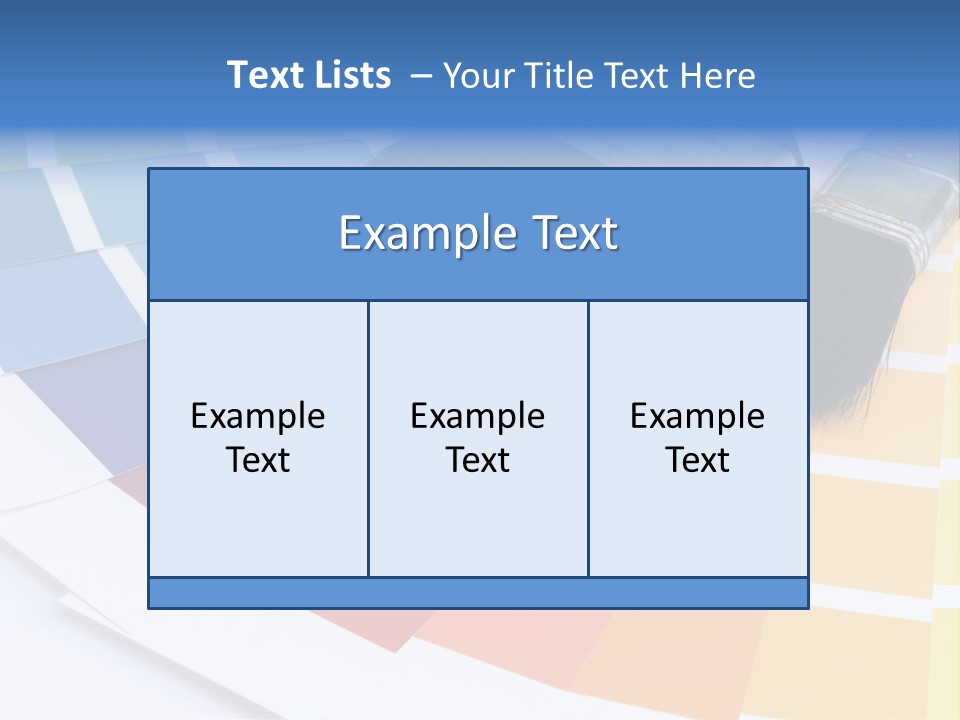 A Paint Brush With A Color Swater On Top Of It PowerPoint Template