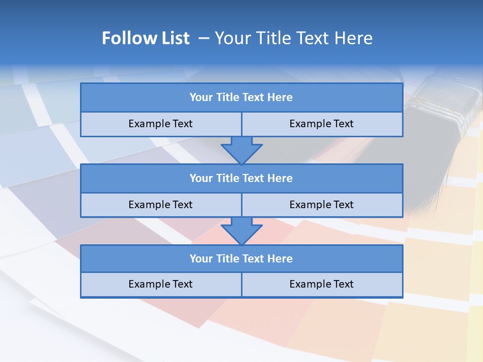 A Paint Brush With A Color Swater On Top Of It PowerPoint Template