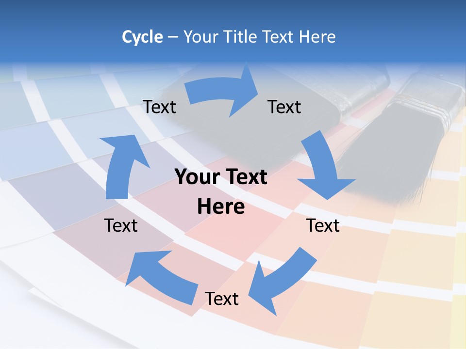 A Paint Brush With A Color Swater On Top Of It PowerPoint Template