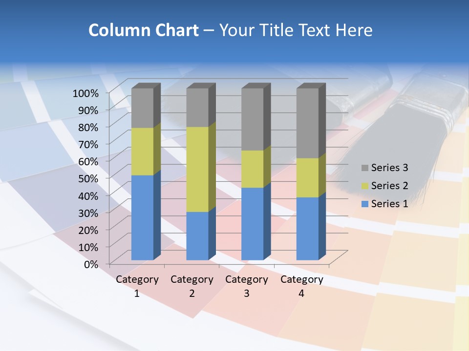 A Paint Brush With A Color Swater On Top Of It PowerPoint Template