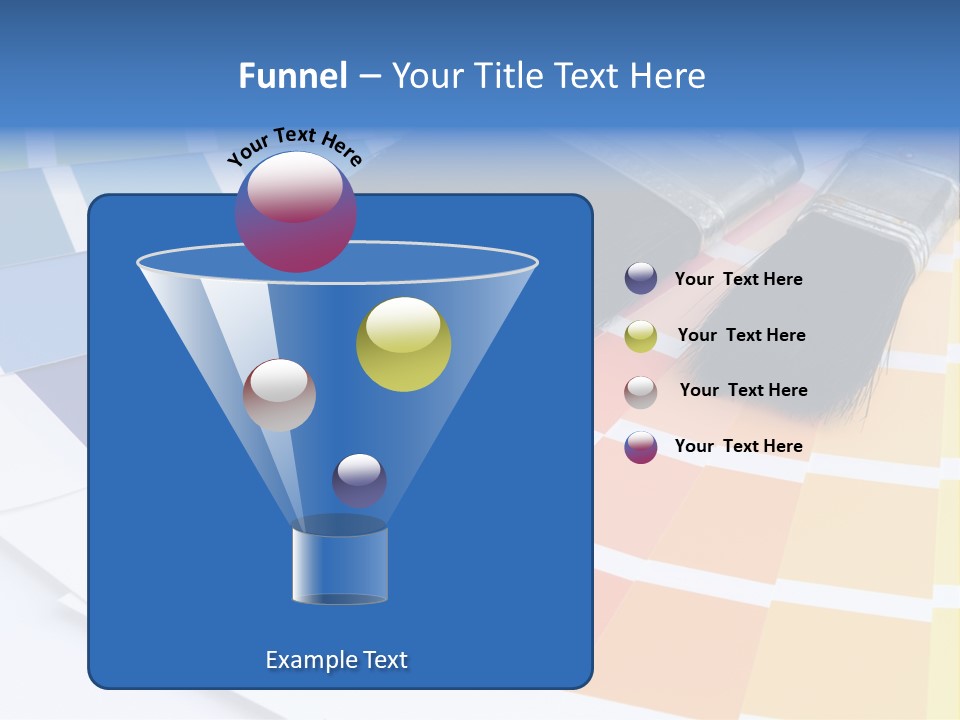 A Paint Brush With A Color Swater On Top Of It PowerPoint Template