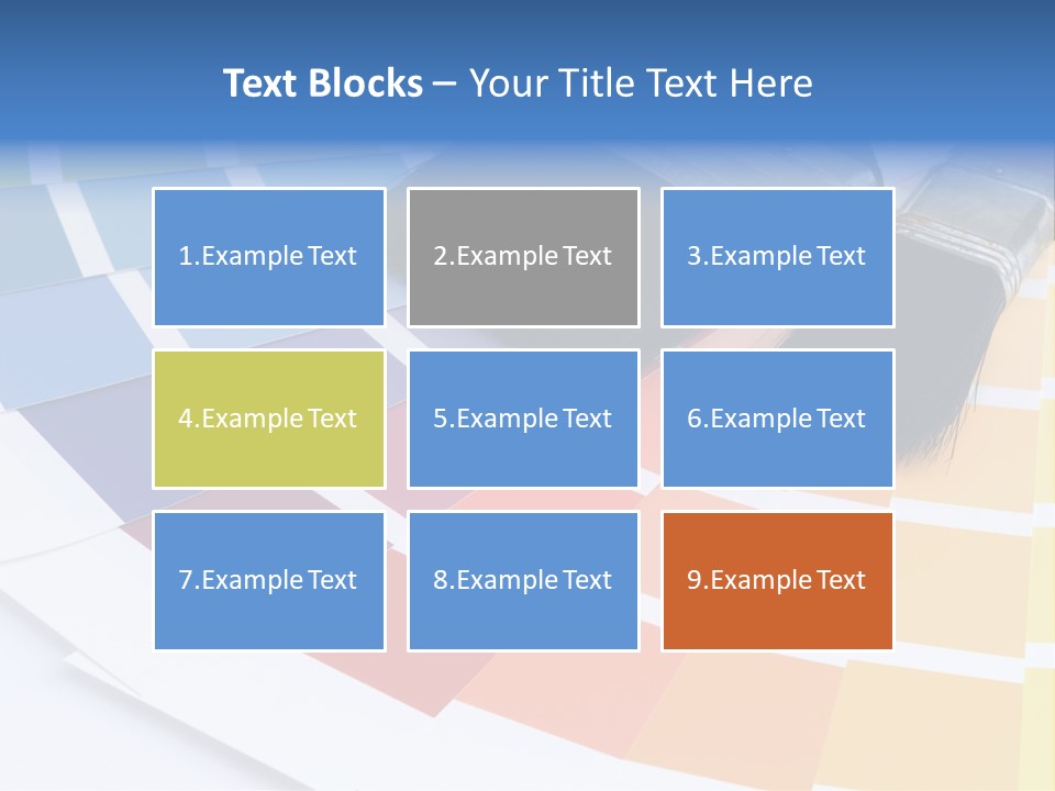 A Paint Brush With A Color Swater On Top Of It PowerPoint Template