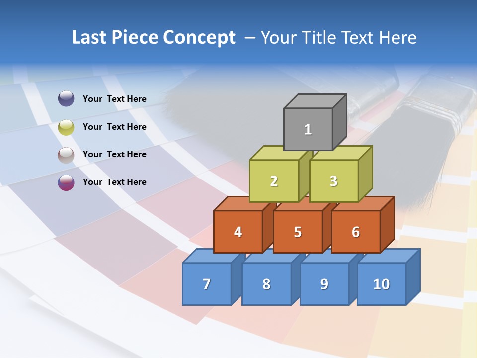 A Paint Brush With A Color Swater On Top Of It PowerPoint Template