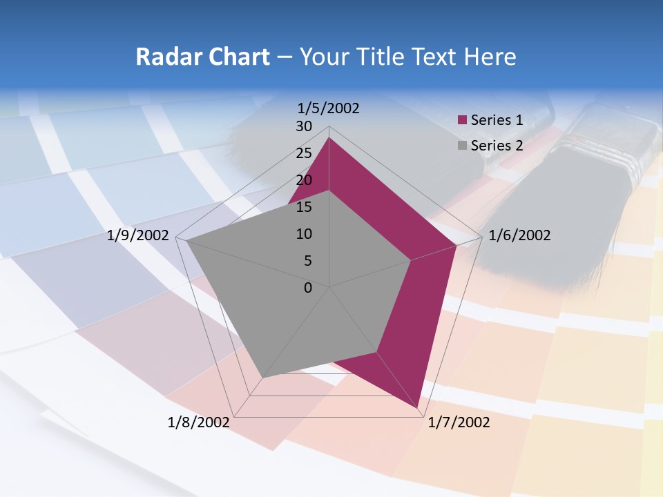 A Paint Brush With A Color Swater On Top Of It PowerPoint Template
