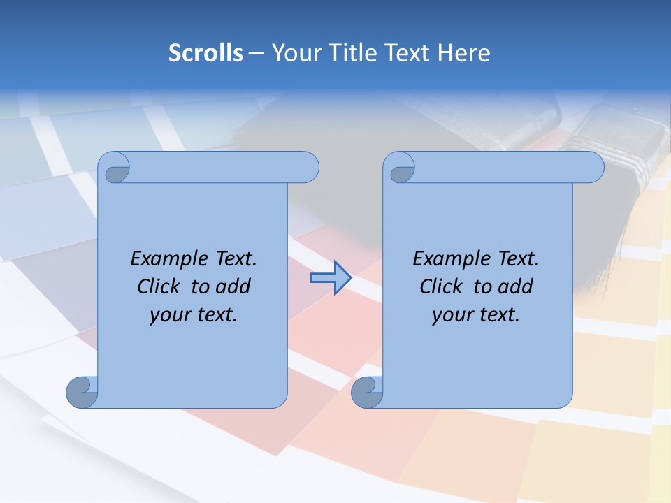 A Paint Brush With A Color Swater On Top Of It PowerPoint Template