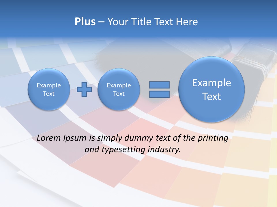 A Paint Brush With A Color Swater On Top Of It PowerPoint Template