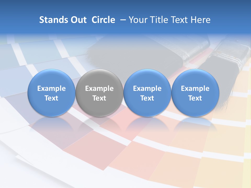 A Paint Brush With A Color Swater On Top Of It PowerPoint Template