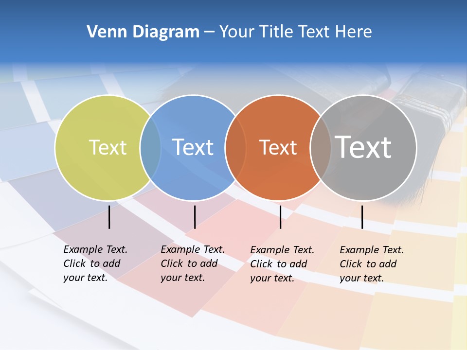 A Paint Brush With A Color Swater On Top Of It PowerPoint Template