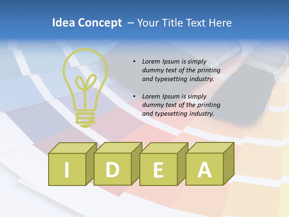 A Paint Brush With A Color Swater On Top Of It PowerPoint Template