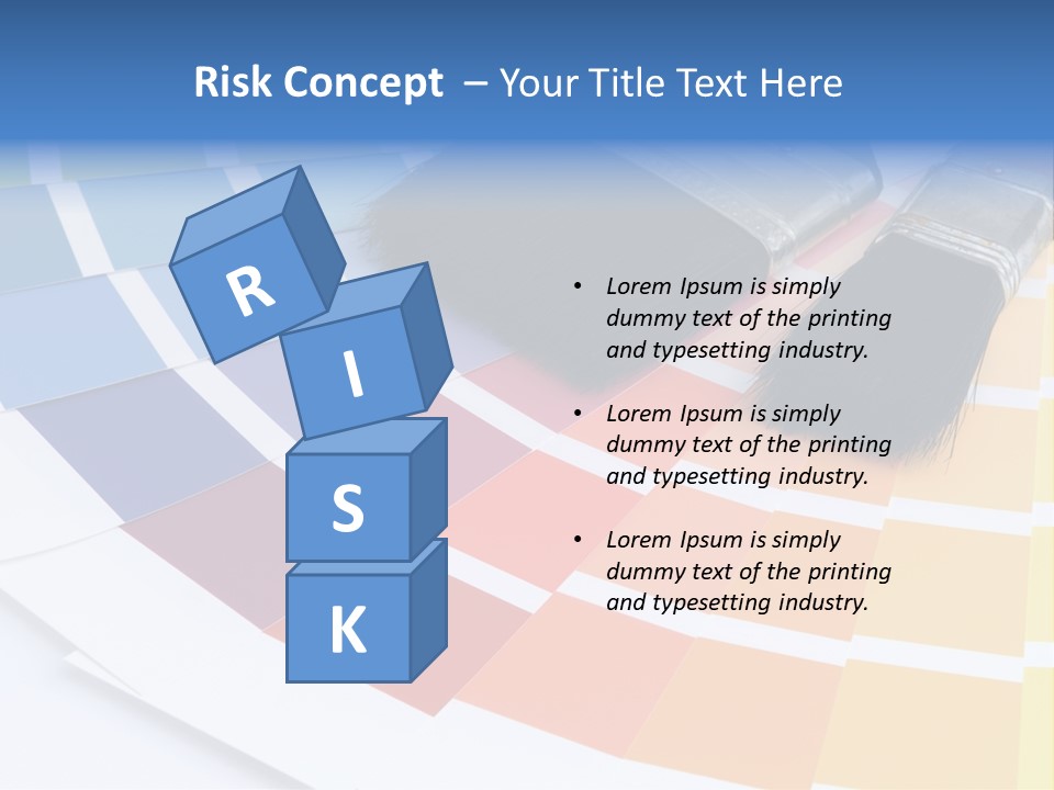 A Paint Brush With A Color Swater On Top Of It PowerPoint Template