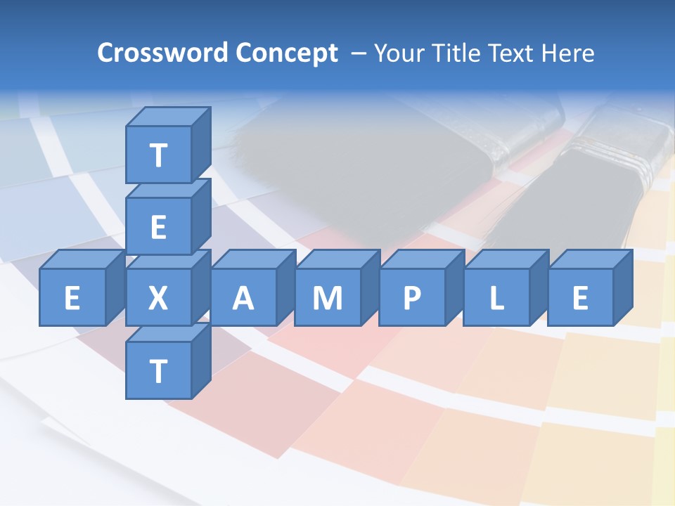 A Paint Brush With A Color Swater On Top Of It PowerPoint Template