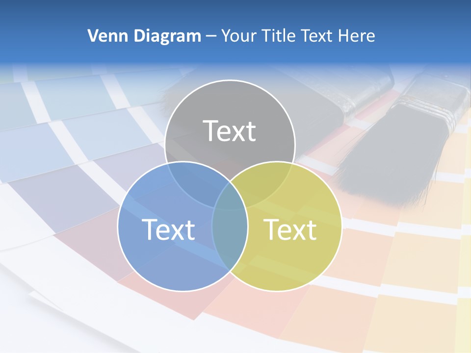 A Paint Brush With A Color Swater On Top Of It PowerPoint Template