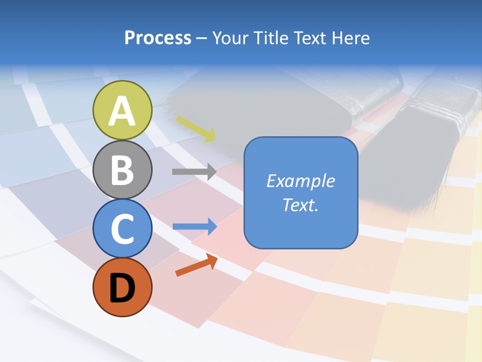 A Paint Brush With A Color Swater On Top Of It PowerPoint Template