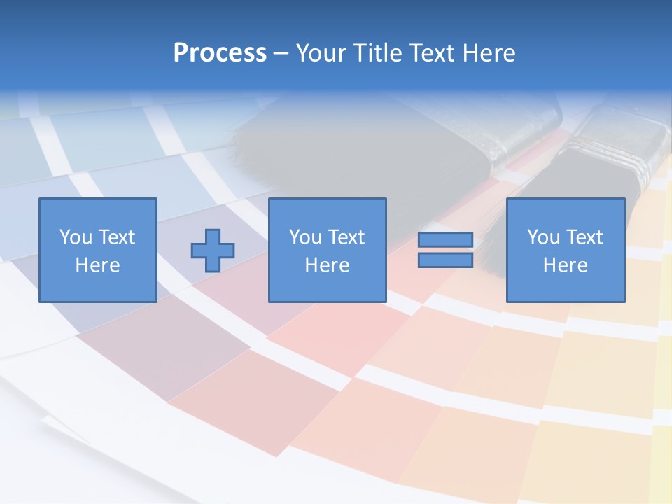 A Paint Brush With A Color Swater On Top Of It PowerPoint Template