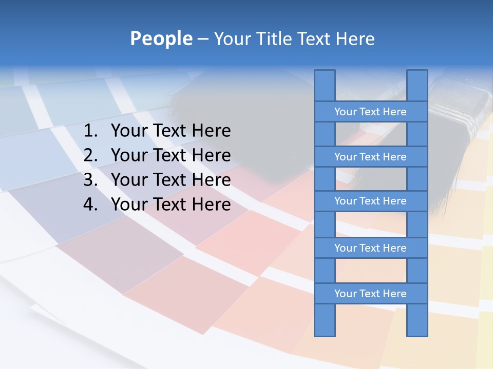 A Paint Brush With A Color Swater On Top Of It PowerPoint Template