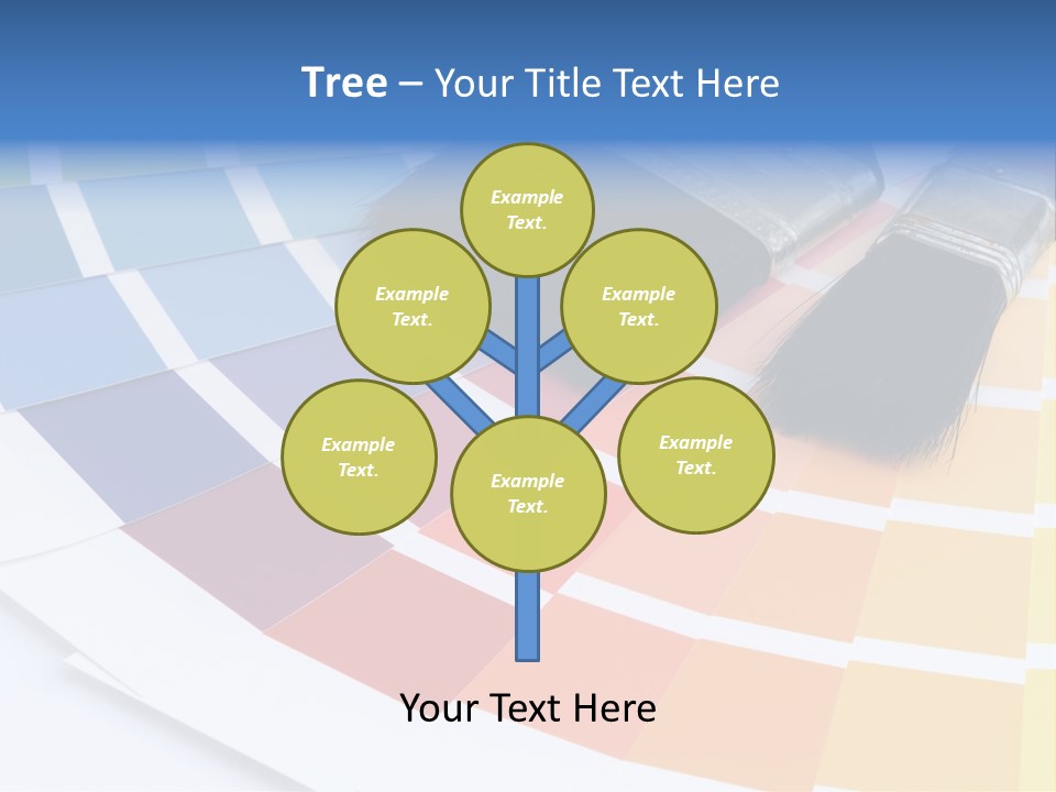 A Paint Brush With A Color Swater On Top Of It PowerPoint Template