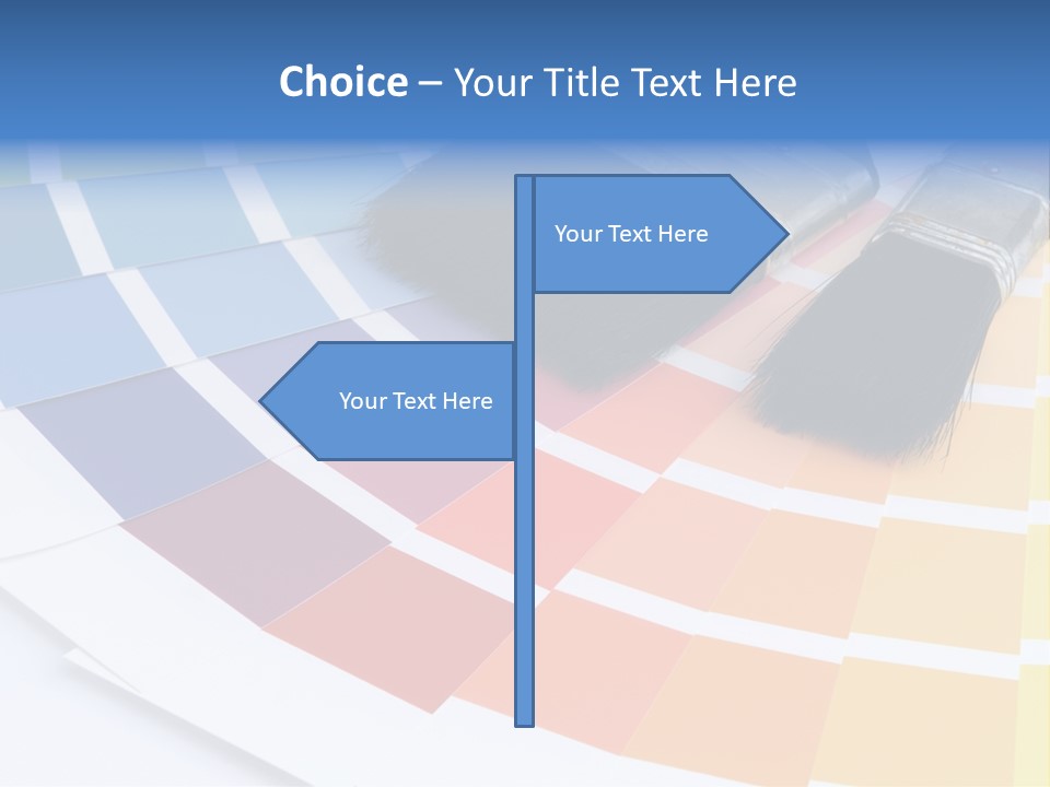 A Paint Brush With A Color Swater On Top Of It PowerPoint Template