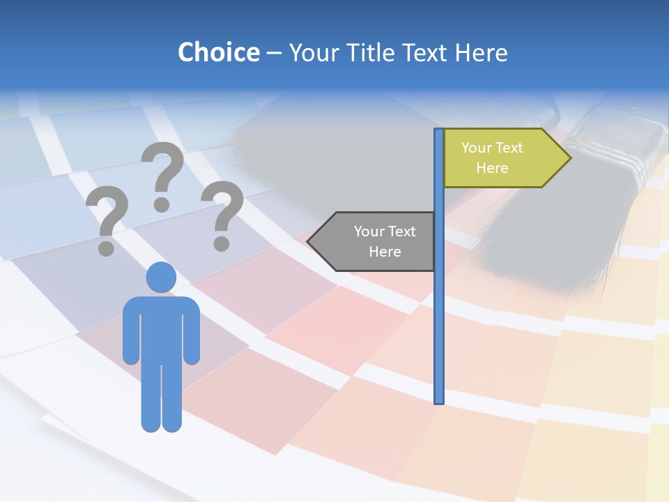 A Paint Brush With A Color Swater On Top Of It PowerPoint Template