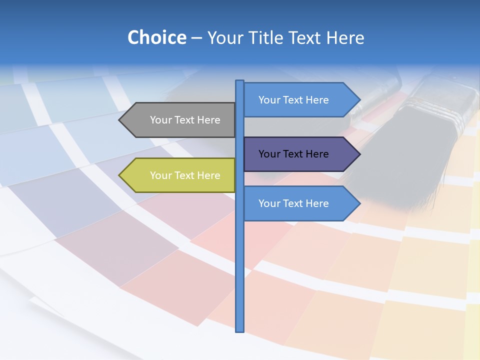 A Paint Brush With A Color Swater On Top Of It PowerPoint Template