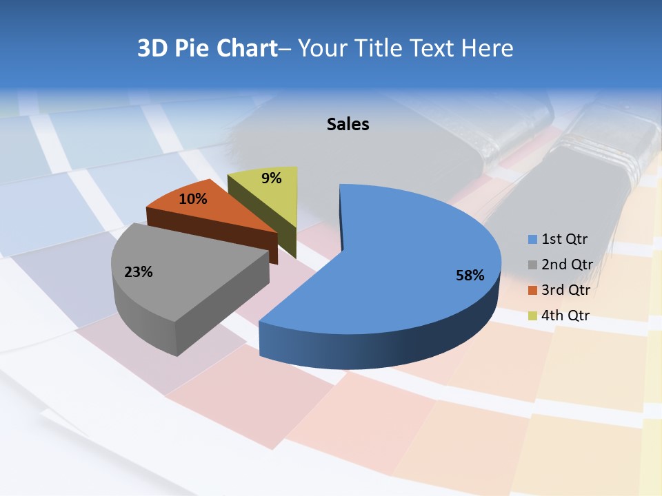 A Paint Brush With A Color Swater On Top Of It PowerPoint Template