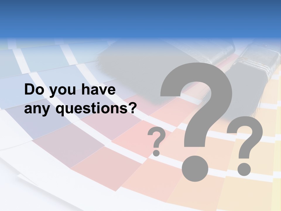 A Paint Brush With A Color Swater On Top Of It PowerPoint Template