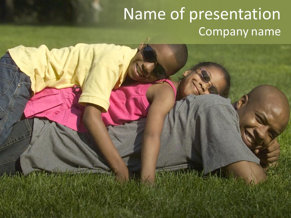 Family In The Park PowerPoint Template