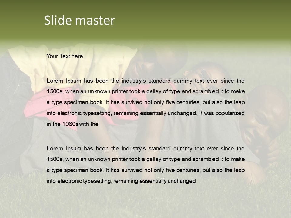 Family In The Park PowerPoint Template