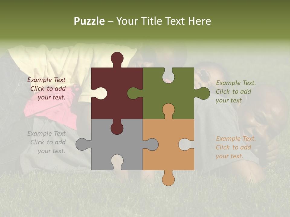 Family In The Park PowerPoint Template