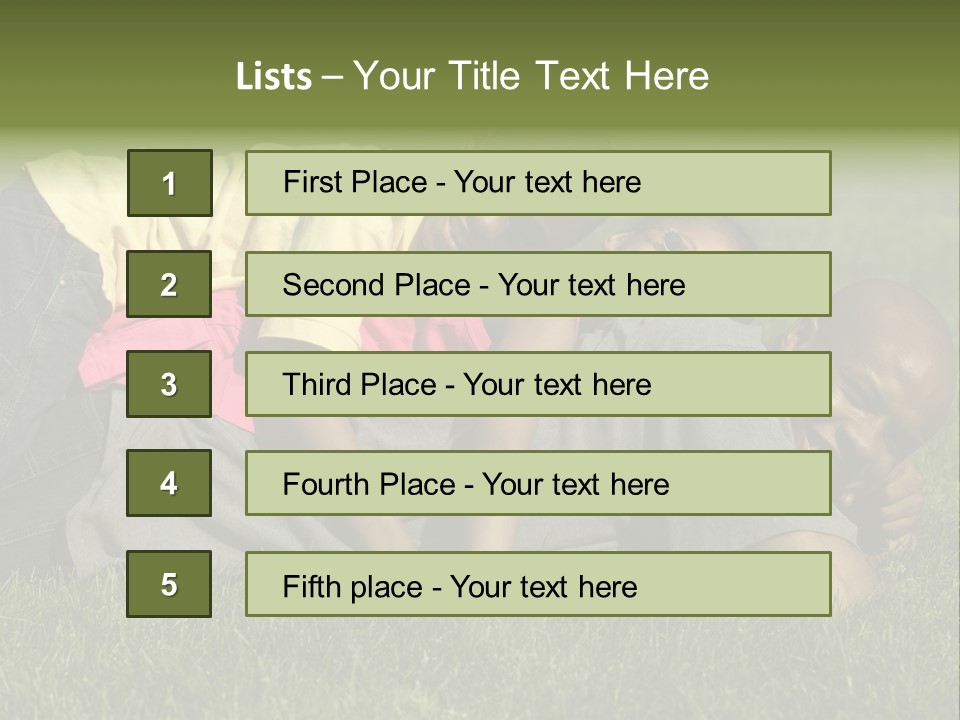 Family In The Park PowerPoint Template