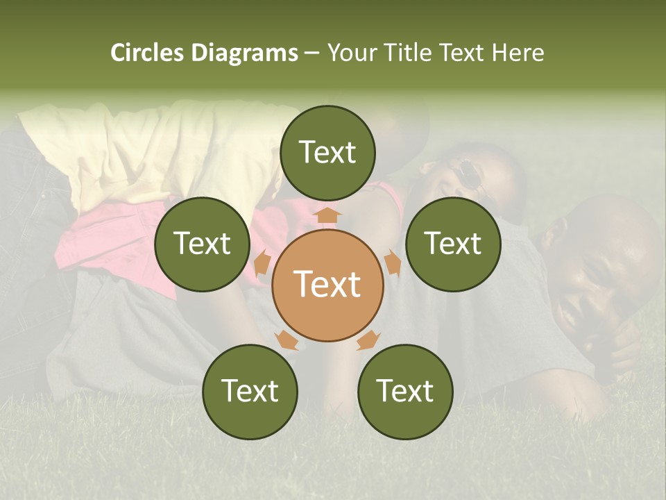 Family In The Park PowerPoint Template