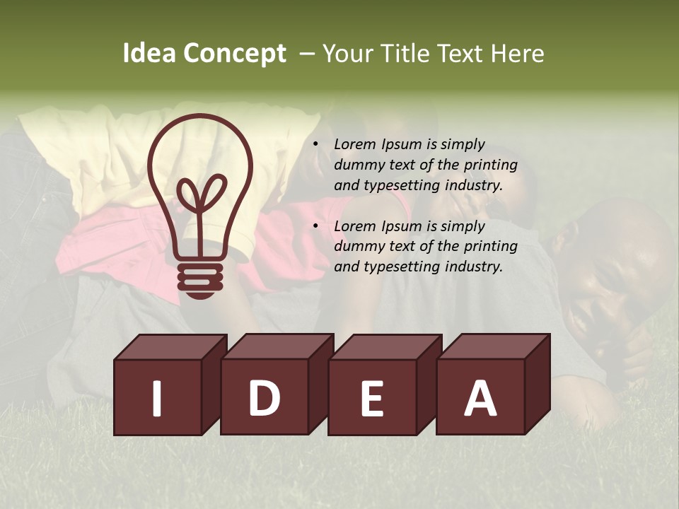 Family In The Park PowerPoint Template