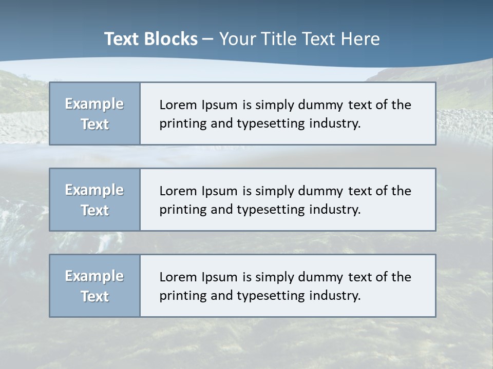 Unique Shot Of A Fishing River Underwater And Landscape Above PowerPoint Template