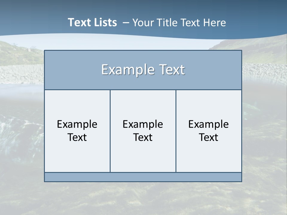 Unique Shot Of A Fishing River Underwater And Landscape Above PowerPoint Template