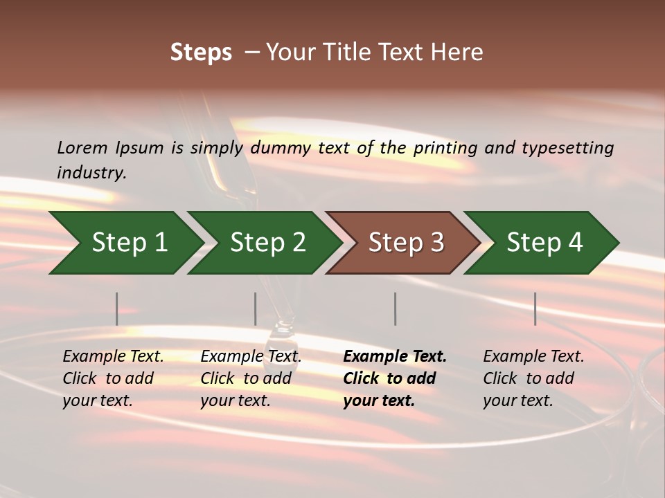 Laboratory Pipette With Drop Of Liquid Over Petri Dishes For An Experiment In A Science Research Lab PowerPoint Template