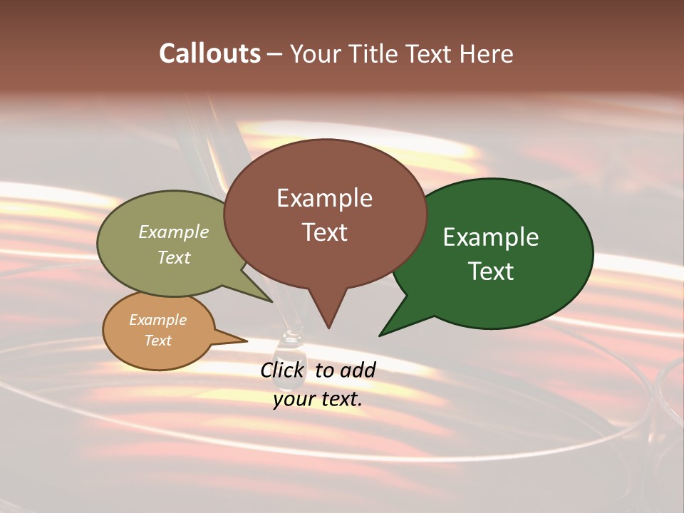 Laboratory Pipette With Drop Of Liquid Over Petri Dishes For An Experiment In A Science Research Lab PowerPoint Template